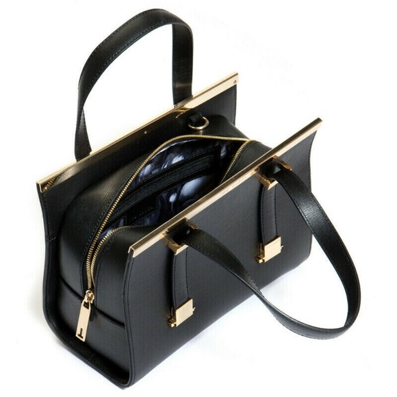 TED BAKER BLACK TOTE LEATHER BAG | 25% OFF - Picture 2 of 5